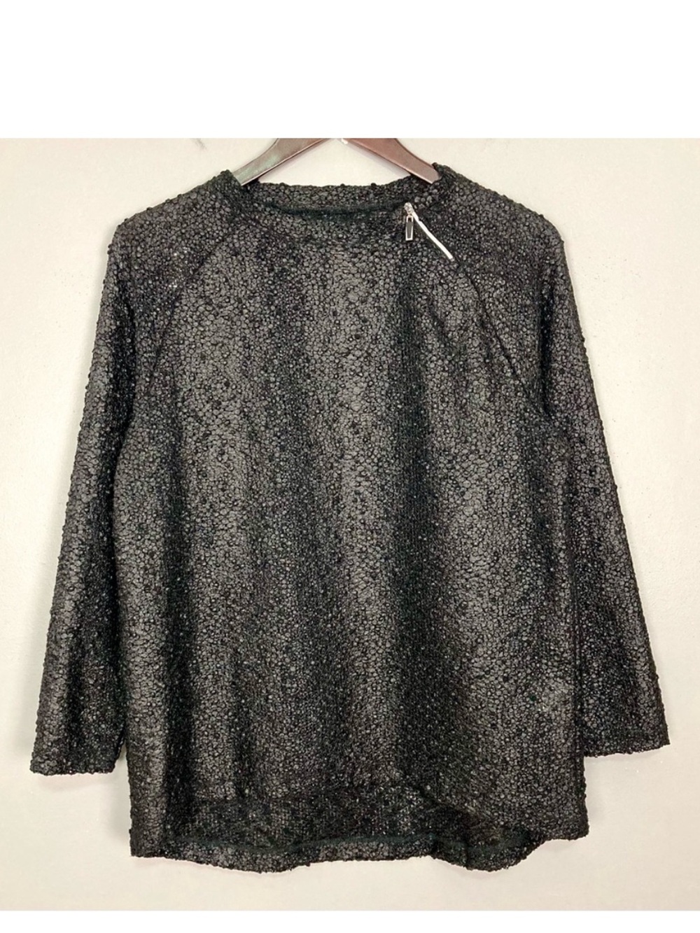 Jamie Sadock Popcorn Knit Pullover Women’s Size S Lightweight Semi Sheer Texture